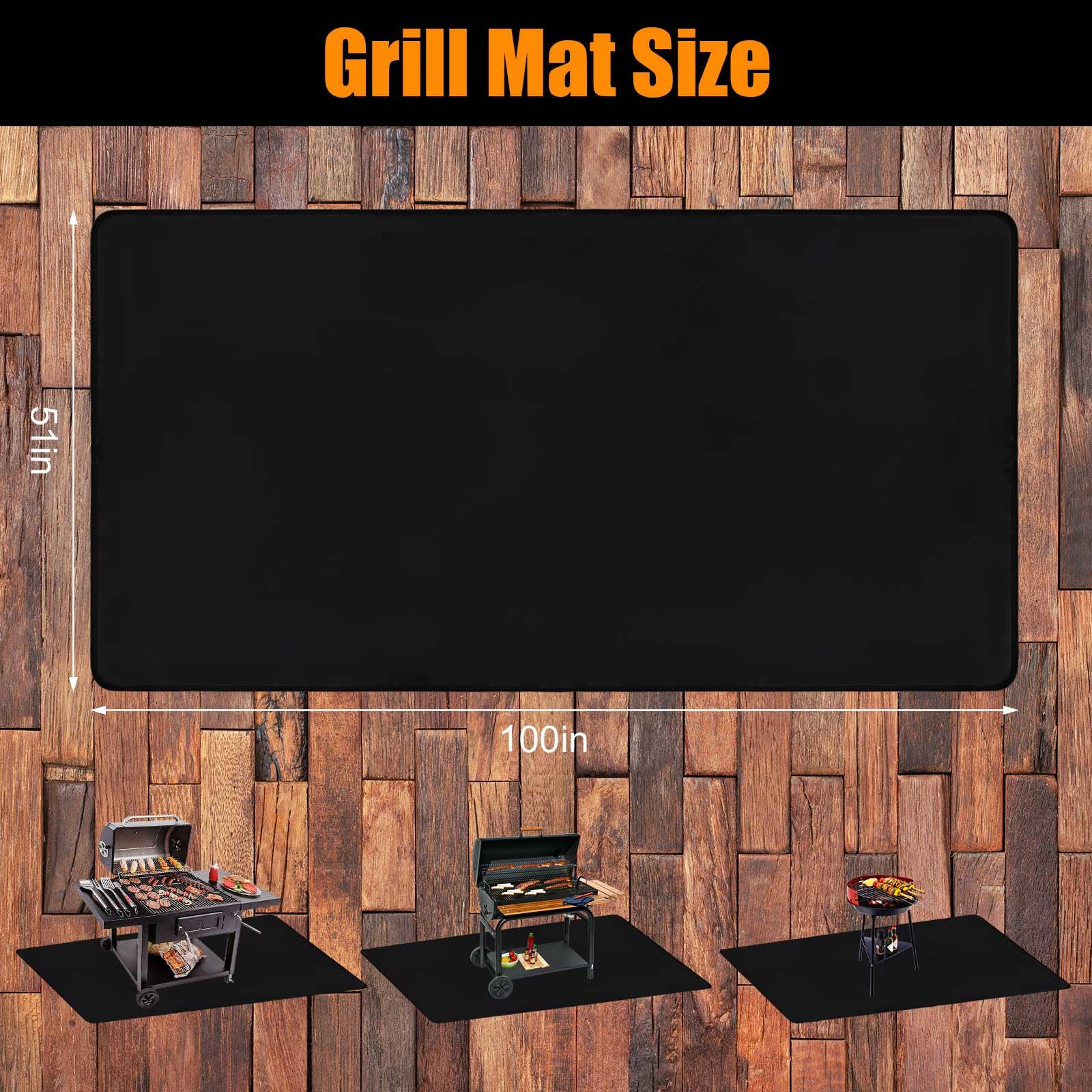 Rectangular grill mat close-up detail