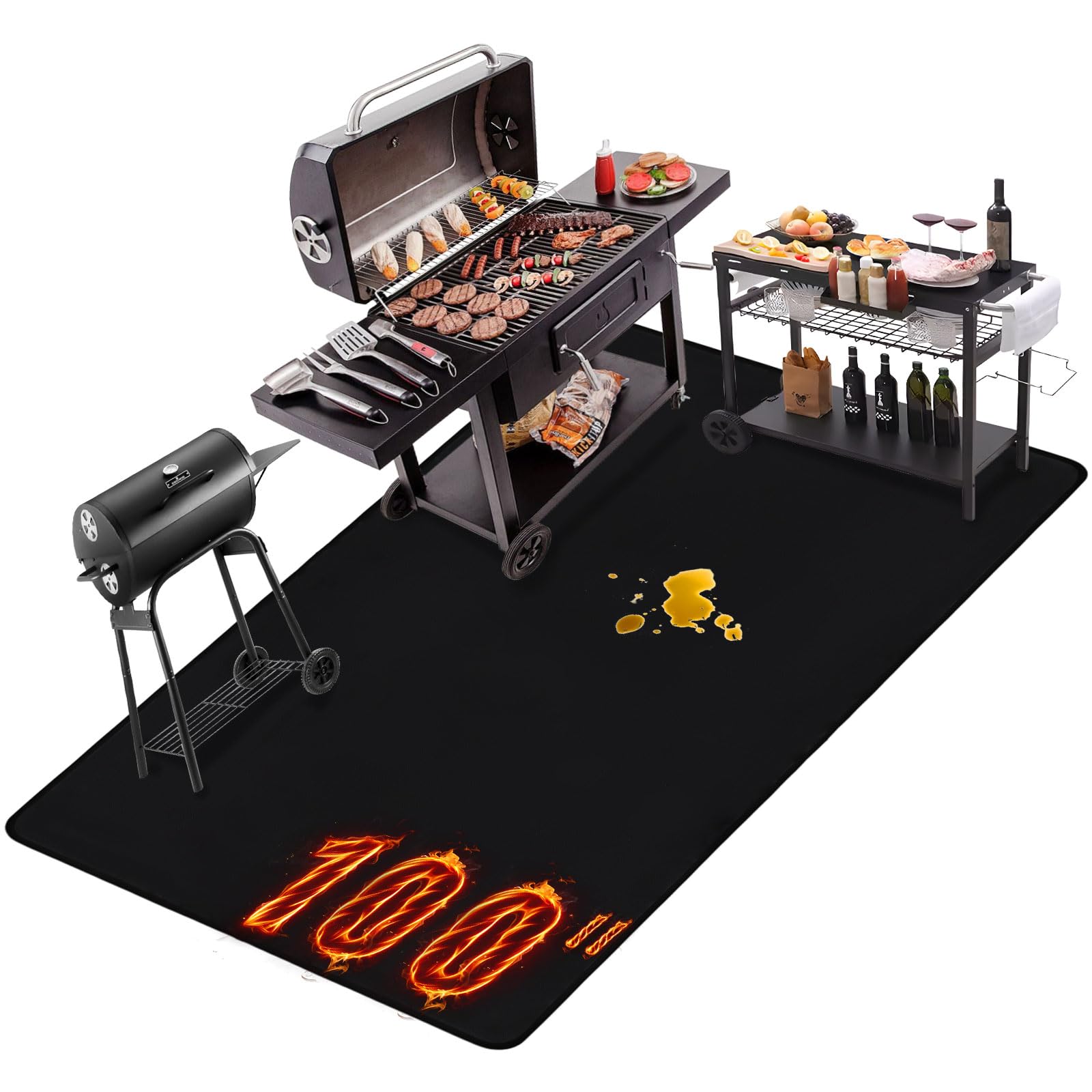 Rectangular grill mat main view