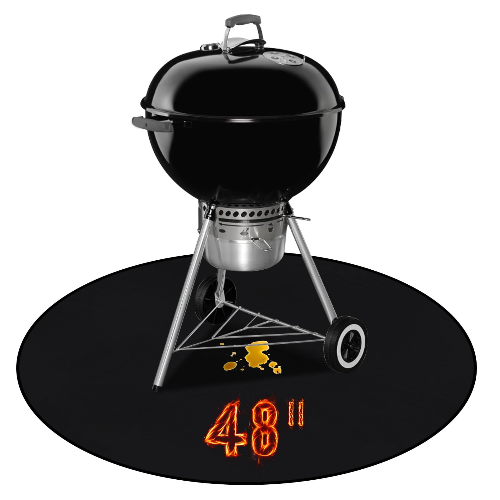 Round grill mat view 1